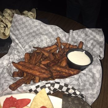 Ale Mary's - Sweet potato fries. The toasted marshmallow dipping sauce is to die for! - Gastropubs Near Me - Scranton, Pennsylvania Ale Mary's - Sweet potato fries. The toasted marshmallow dipping sauce is to die for! - Gastropubs Near Me - Scranton, Pennsylvania