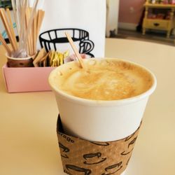 Pink Door Bakery - Pistachio Latte with a double shot of espresso