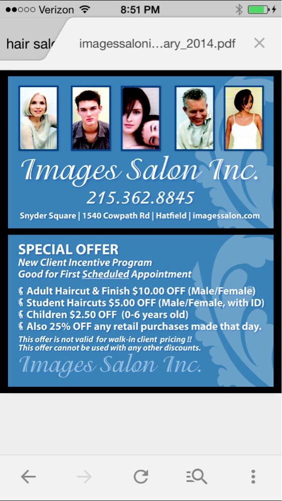 IMAGES SALON Hair Stylists 1540 Cowpath Rd, Hatfield, PA Phone