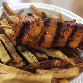 Bountiful Greek Cafe - Chicken kabob and fries - Greek Near Me - Bountiful, Utah