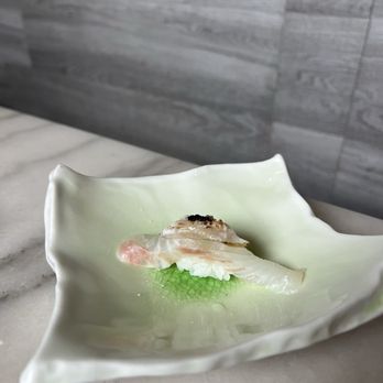 O Fine Japanese Cuisine - Halibut with halibut fin seared with truffle paste - Sushi Bars Near Me - Irvine, California O Fine Japanese Cuisine - Halibut with halibut fin seared with truffle paste - Sushi Bars Near Me - Irvine, California