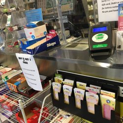 Krewstown Pharmacy - Pharmacy counter - lots of plexiglass and lottery tickets lol