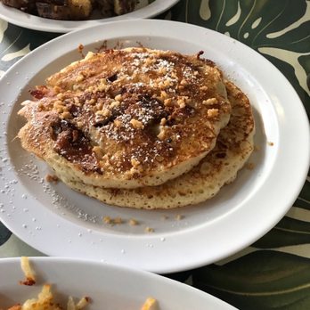 808 Grindz Cafe - Mahi Benedict and regular one too. Pecan pancakes - Cafes Near Me - Lahaina, Hawaii