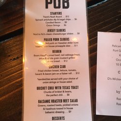 The Pub - Food and Appetizer Menu