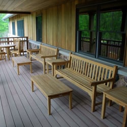 Wade House - Outdoor deck seating for the Butternut Cafe (open 11 am - 2 pm daily)