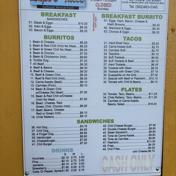 Lupe's Restaurant - Menu - Mexican Near Me - Pico Rivera, California
