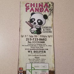 China Panda Asian Cuisine - Delivery is very convenient.