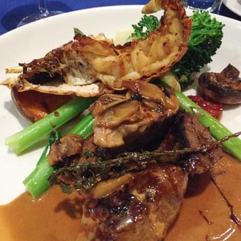 George's Paragon Seafood Restaurant - Veal Oskar w Half BBQ Moreton Bay Bug - Seafood Near Me - Brisbane, QLD