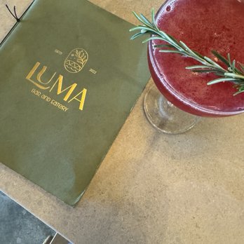 Luma Bar & Eatery - Rosemary Blood Orange Cocktail - Mediterranean Near Me - Petaluma, California