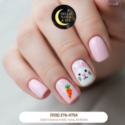 Hello nail and spa - Elevate your style with a custom nail design that's uniquely you--book your appointment today and let your nails shine!