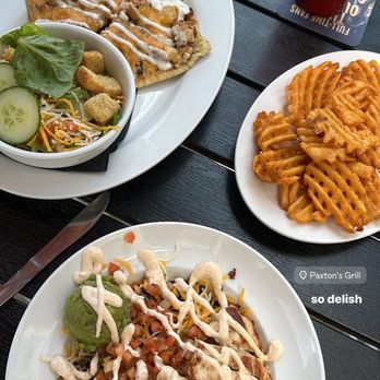 Paxton's Grill - Fajita bowl and special of the day - flatbread with regular waffle fries - Breakfast & Brunch Near Me - Loveland, Ohio Paxton's Grill - Fajita bowl and special of the day - flatbread with regular waffle fries - Breakfast & Brunch Near Me - Loveland, Ohio