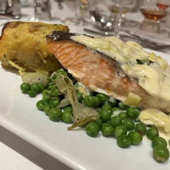 Amber Restaurant - Sea trout , tasted very much like salmon.  Nice butter sauce. - Scottish Near Me - Edinburgh, EDH