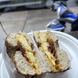 LIC Bagel & Deli - Bacon, Egg, and cheese Bagel