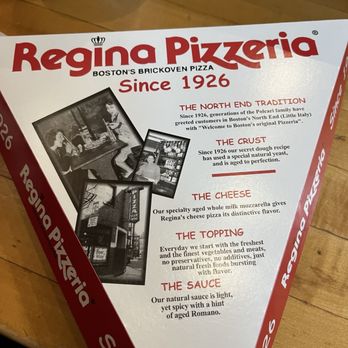 Regina Pizzeria - Pizza box - Pizza Near Me - Boston, Massachusetts