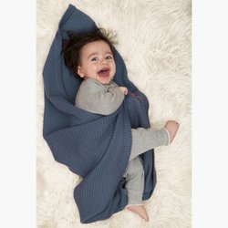 vincente - Gestrickte Babydecke aus reiner Wolle(Merino)