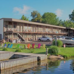 A. Otter Creek Inn from the water