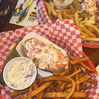 Barking Crab - Cold Lobster Roll Sandwich and Sweet Potato Fries - Seafood Near Me - Boston, Massachusetts