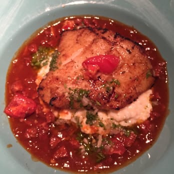 Silverado - Grouper with creamy grits with chimichurri sauce topped with chorizo - American Near Me - Annandale, Virginia Silverado - Grouper with creamy grits with chimichurri sauce topped with chorizo - American Near Me - Annandale, Virginia