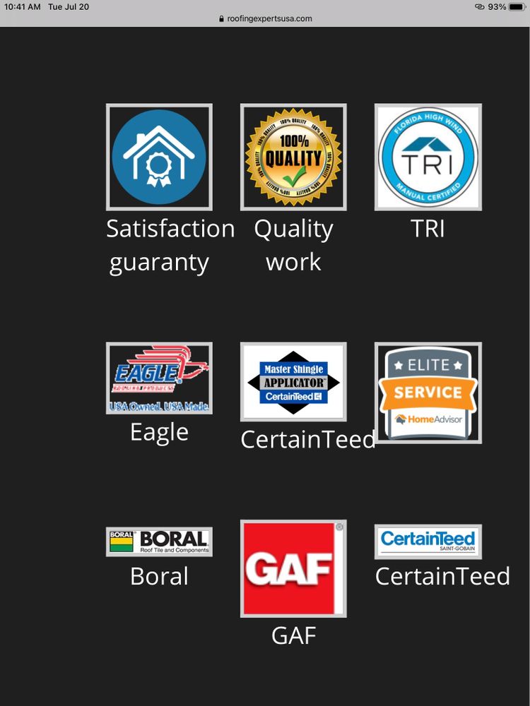 Slide of The Roofing Experts