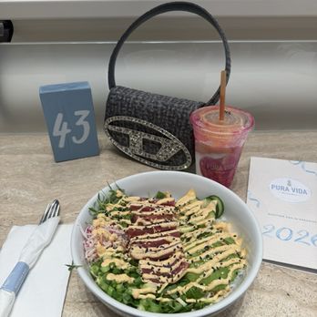 Pura Vida Miami - spicy tuna bowl + cymbiotika creatine smoothie - Breakfast & Brunch Near Me - Miami, Florida Pura Vida Miami - spicy tuna bowl + cymbiotika creatine smoothie - Breakfast & Brunch Near Me - Miami, Florida