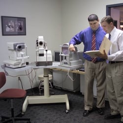 Eyecare of CNY - Dr. Levinson and Dr. DiTota in the testing center.