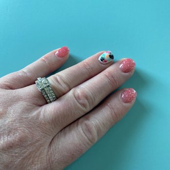 Ohana Nails & Spa - After long holiday nails, went shorter for the New Year. I have R.A. that affects my hands thus my picture does not due the work justice. - Nail Salons Near Me - El Cajon, California