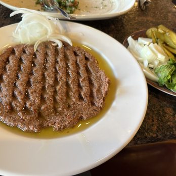 Beirut Grill - Kibbeh Nayyeh ( raw minced meat) - Mediterranean Near Me - Arlington, Texas