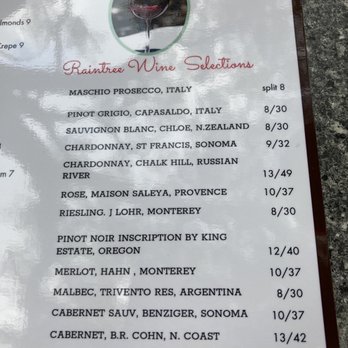 The Raintree Restaurant - Menu 10.16.20 - American Near Me - Saint Augustine, Florida The Raintree Restaurant - Menu 10.16.20 - American Near Me - Saint Augustine, Florida