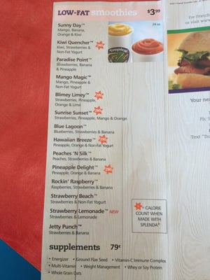 Menu photo 2 Tropical Smoothie Cafe Maumelle, AR Menu photo 2 Tropical Smoothie Cafe Maumelle, AR