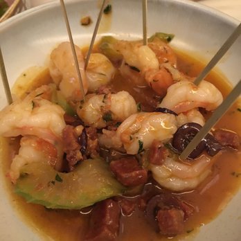 Ricarda's - Shrimp appetizer - cooked well & SO deliciously saucey - Mediterranean Near Me - Toronto, Ontario