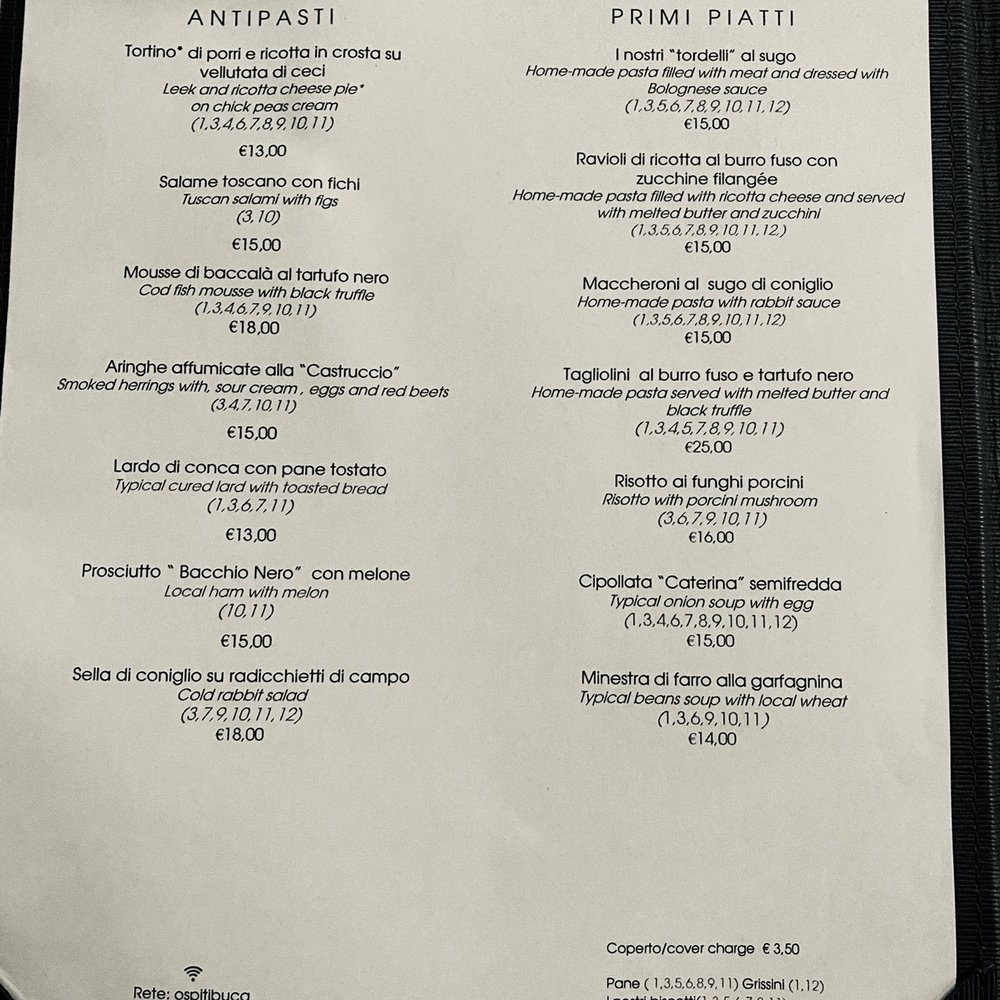 Buca di Sant'Antonio - Menu: Appetizers and First Courses - Tuscan Near Me - Lucca, LU Buca di Sant'Antonio - Menu: Appetizers and First Courses - Tuscan Near Me - Lucca, LU