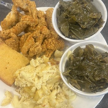Nana's Southern Kitchen - Delicious I got the 1 entree with 3 sides plate, I love Collard Greens so much I had to get double. - Seafood Near Me - Kent, Washington Nana's Southern Kitchen - Delicious I got the 1 entree with 3 sides plate, I love Collard Greens so much I had to get double. - Seafood Near Me - Kent, Washington