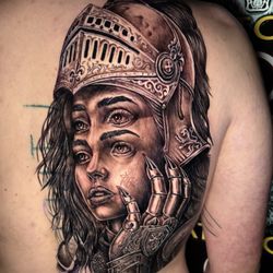Alpha Tattoos and Piercings - Knight woman by Stefan at Alpha tattoos
