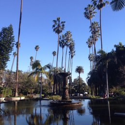 The beautiful fountain! Surrounded by palm trees. The beautiful fountain! Surrounded by palm trees.