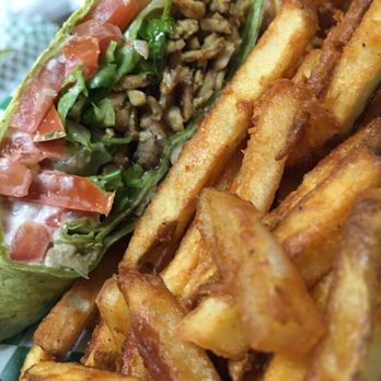 Fatima's Grill - Chicken shawarma wrap with fries #yummy! - Mediterranean Near Me - Downey, California