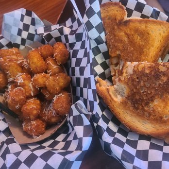 Ogie's Trailer Park - Buffalo chicken grilled cheese and truffle tota - Bars Near Me - Providence, Rhode Island Ogie's Trailer Park - Buffalo chicken grilled cheese and truffle tota - Bars Near Me - Providence, Rhode Island