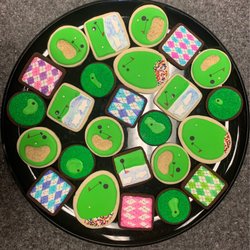 Truly Scrumptious - Golf themed Royal Iced chocolate and vanilla sugar cookies.