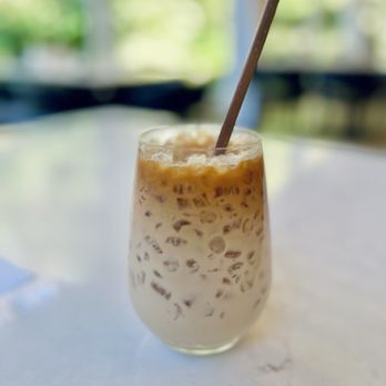 Cavatina - Iced Oat Milk Latte - New American Near Me - West Hollywood, California Cavatina - Iced Oat Milk Latte - New American Near Me - West Hollywood, California