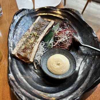 Roka Akor - Chicago - waygu Snake River Farms American Wagyu Sirloin (6oz), Bone Marrow, Truffle Aioli* - Sushi Bars Near Me - Chicago, Illinois Roka Akor - Chicago - waygu Snake River Farms American Wagyu Sirloin (6oz), Bone Marrow, Truffle Aioli* - Sushi Bars Near Me - Chicago, Illinois