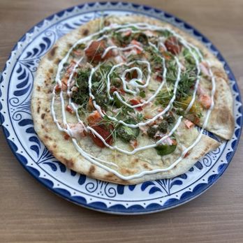 Arriba Abajo - Quesadilla Pizza w/ Lobster (appetizer) - Mexican Near Me - Austin, Texas Arriba Abajo - Quesadilla Pizza w/ Lobster (appetizer) - Mexican Near Me - Austin, Texas