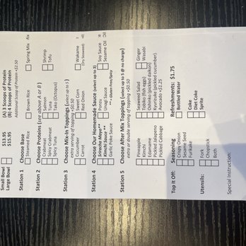 T4 and Poke - Poke order slip - Poke Near Me - Santa Rosa, California