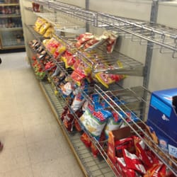 Super Five Food and Liquor - Empty chip aisle.