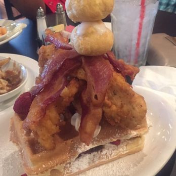 Maple Leaf Diner - The chick bacon waffles - American Near Me - Dallas, Texas Maple Leaf Diner - The chick bacon waffles - American Near Me - Dallas, Texas