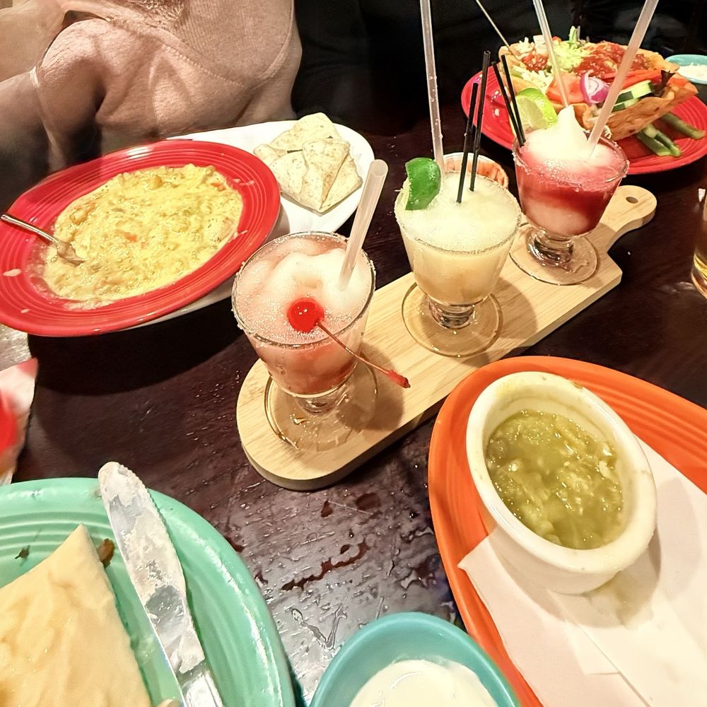 Margarita flight, green chili soup, and taco salad! Margarita flight, green chili soup, and taco salad!