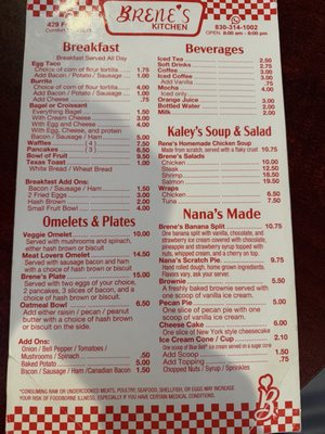 Menu photo 2 Brene’s Kitchen Comfort, TX Menu photo 2 Brene’s Kitchen Comfort, TX