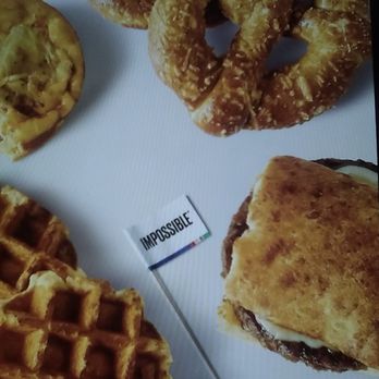Jamba - Bites & snacks. Look at that Pretzel and the mini waffle. Very inviting and tempting. - Juice Bars & Smoothies Near Me - North Hollywood, California
