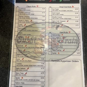 Sushi Train - Menu for the sushi train - Sushi Bars Near Me - Lacey, Washington Sushi Train - Menu for the sushi train - Sushi Bars Near Me - Lacey, Washington