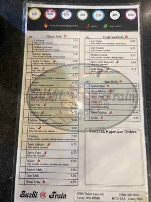 Menu photo 4 Sushi Train Lacey, WA
