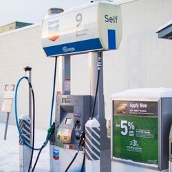 Chevron Denali Express Station - Individual pump view.