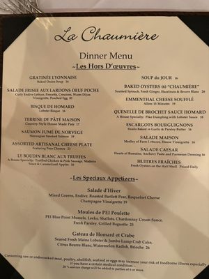Menu photo 2 La Chaumiere Washington, DC, DC Menu photo 2 La Chaumiere Washington, DC, DC